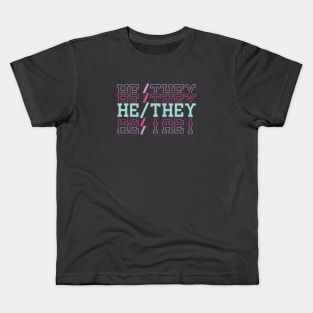 He/They Kids T-Shirt
